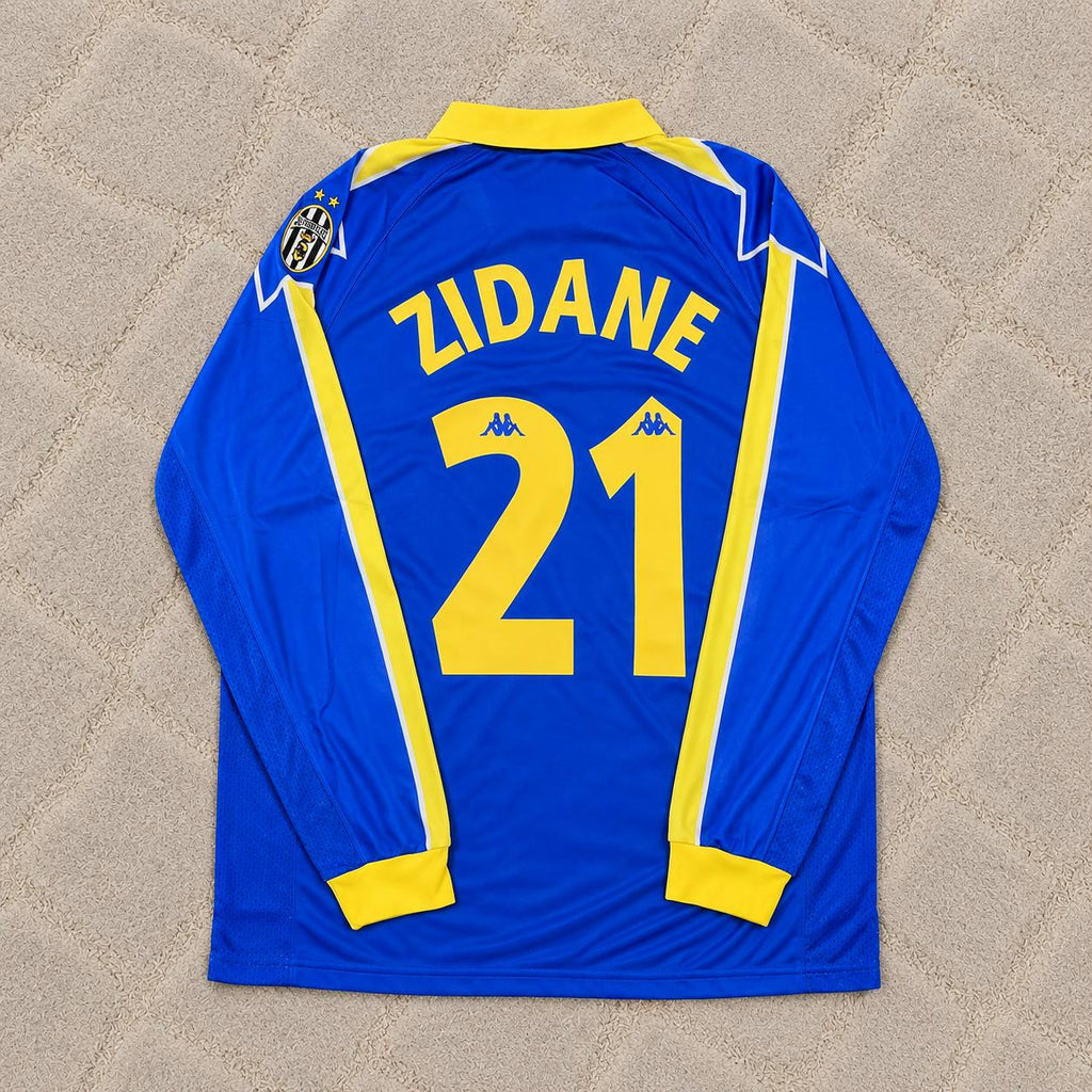 Zinedine Zidane Juventus 1997–1998 Long Sleeve Retro Football Jersey Kit