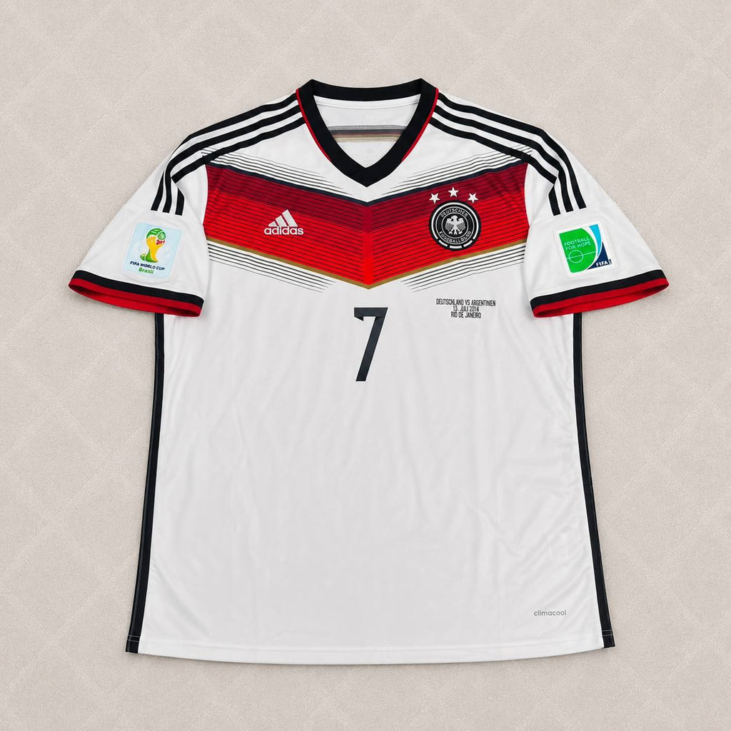 Bastian Schweinsteiger - Germany Deutschland 2014 World Cup White Retro Kit Jersey Trikot Maillot Soccer Shirt