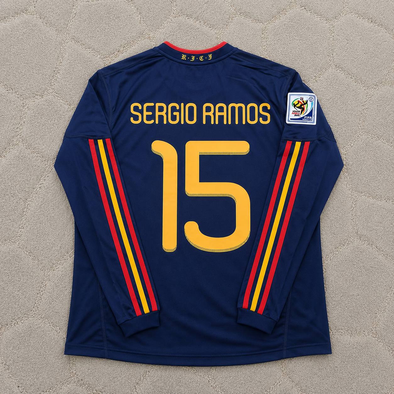Sergio Ramos - Spain 2010 World Cup Final Retro Jersey Trikot