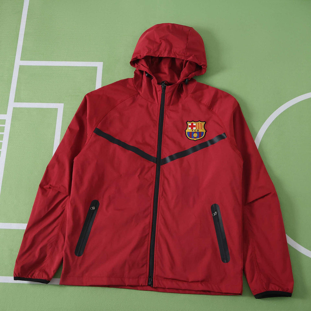2026/2027 FC Barcelona / Barça red hooded windbreaker