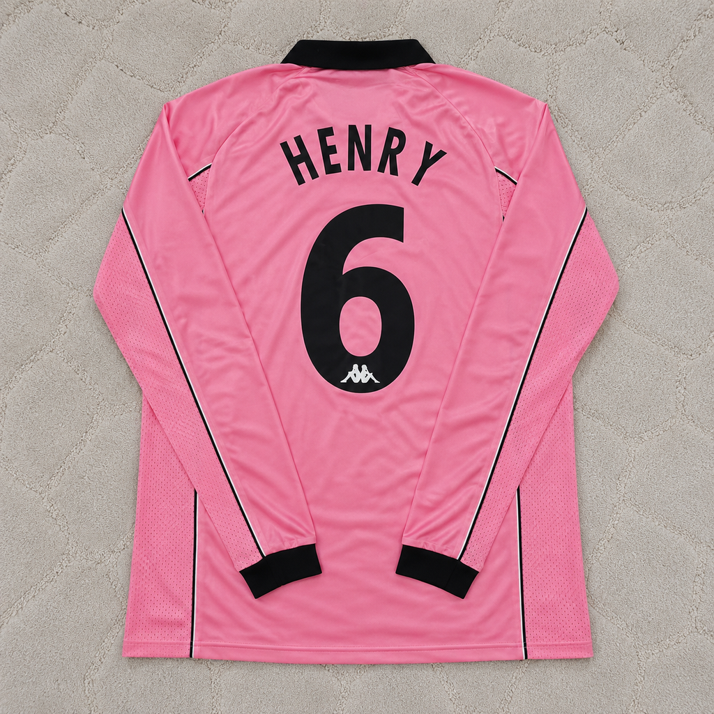 Thierry Henry #6 Juventus 1995 Pink Maglia Kit Jersey Trikot Maillot