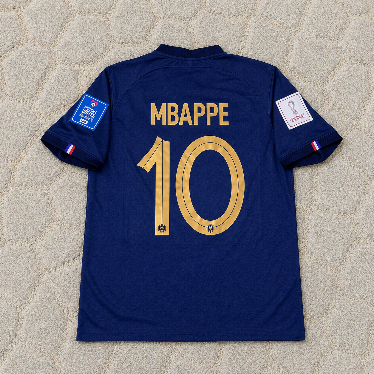 Kylian Mbappe France 2022 World Cup Final Retro Jersey Soccer Shirt