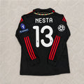 Alessandro Nesta AC Milan 2011/12 Red & Black Retro Football Jersey Kit