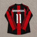 Zlatan Ibrahimovic AC Milan 2010-2011 Home Long Sleeve Retro Football Jersey