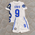 Samuel Eto’o #9 Inter 2010 2011 White Dragon Retro Kids Football Jersey Kit Trikot Maillot Maglia Soccer Shirt