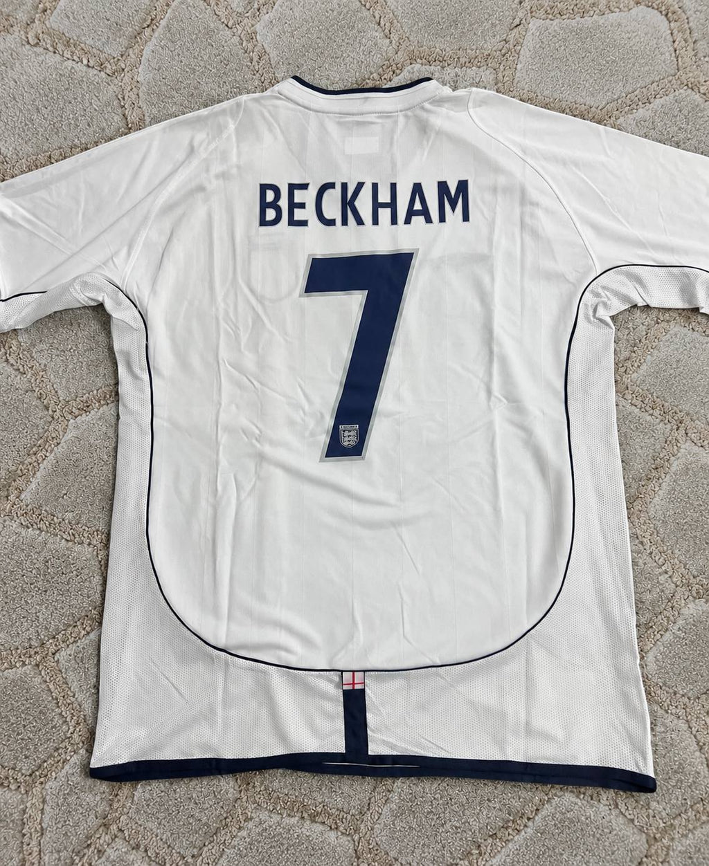 David Beckham #7 England Retro Football Jersey Kit Trikot Maillot Maglia Soccer Shirt