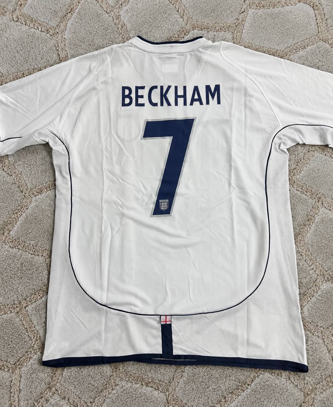 David Beckham #7 England Retro Football Jersey Kit Trikot Maillot Maglia Soccer Shirt