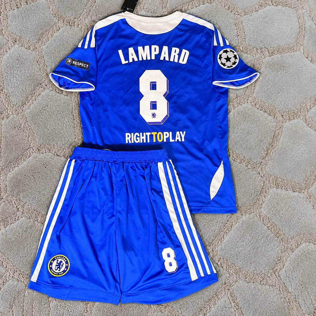 Frank Lampard #8 Chelsea Final 2012 Kids Retro Kids Football Shirt Jersey Kit Trikot Maillot Maglia Soccer