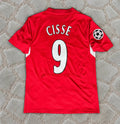 Djibril Cisse #9 Liverpool 2005 Champions League Final Retro Football Shirt Jersey Kit Trikot Maillot Maglia Soccer