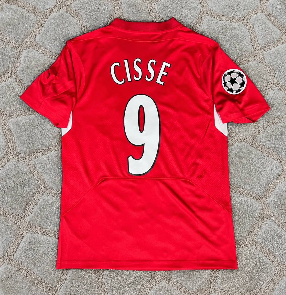 Djibril Cisse #9 Liverpool 2005 Champions League Final Retro Football Shirt Jersey Kit Trikot Maillot Maglia Soccer