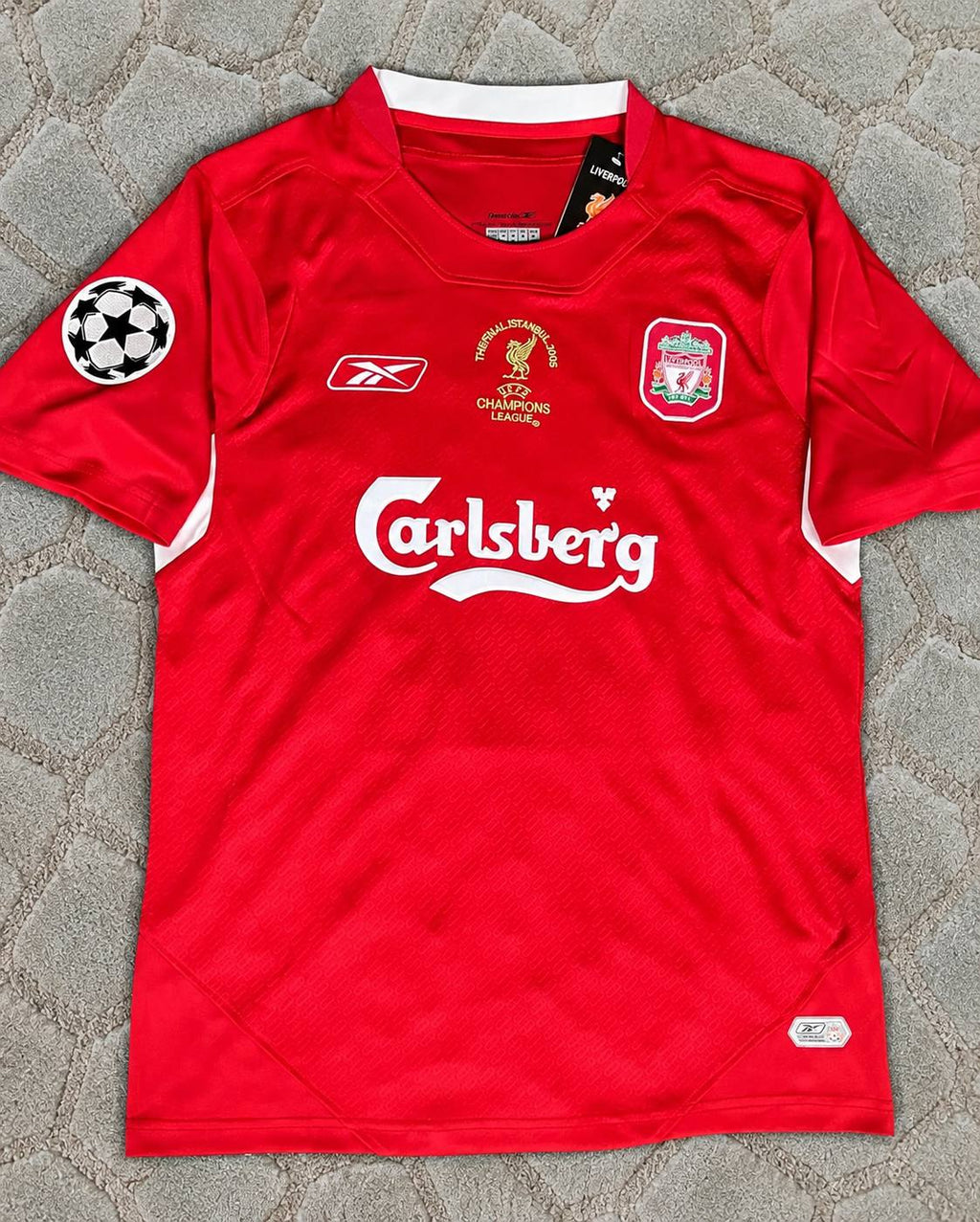 Djibril Cisse #9 Liverpool 2005 Champions League Final Retro Football Shirt Jersey Kit Trikot Maillot Maglia Soccer