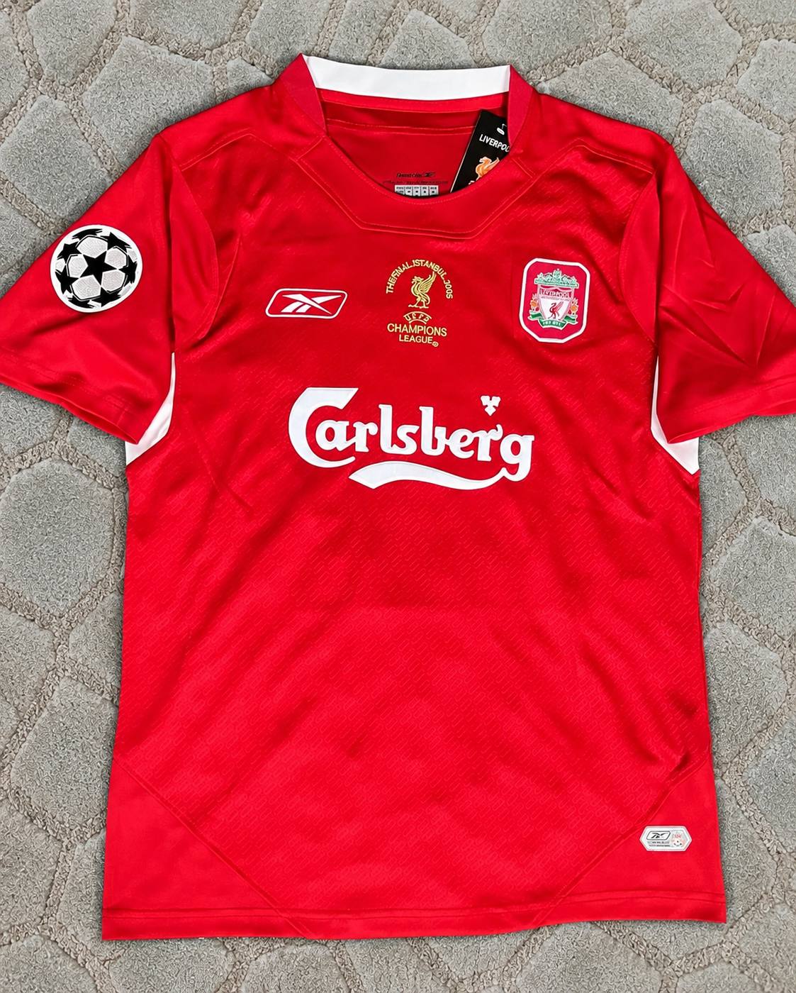 Djibril Cisse #9 Liverpool 2005 Champions League Final Retro Football Shirt Jersey Kit Trikot Maillot Maglia Soccer