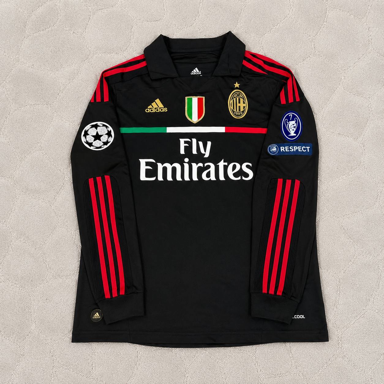 Stephen El Shaarawy AC Milan 2011/12 Red & Black Retro Football Jersey Kit