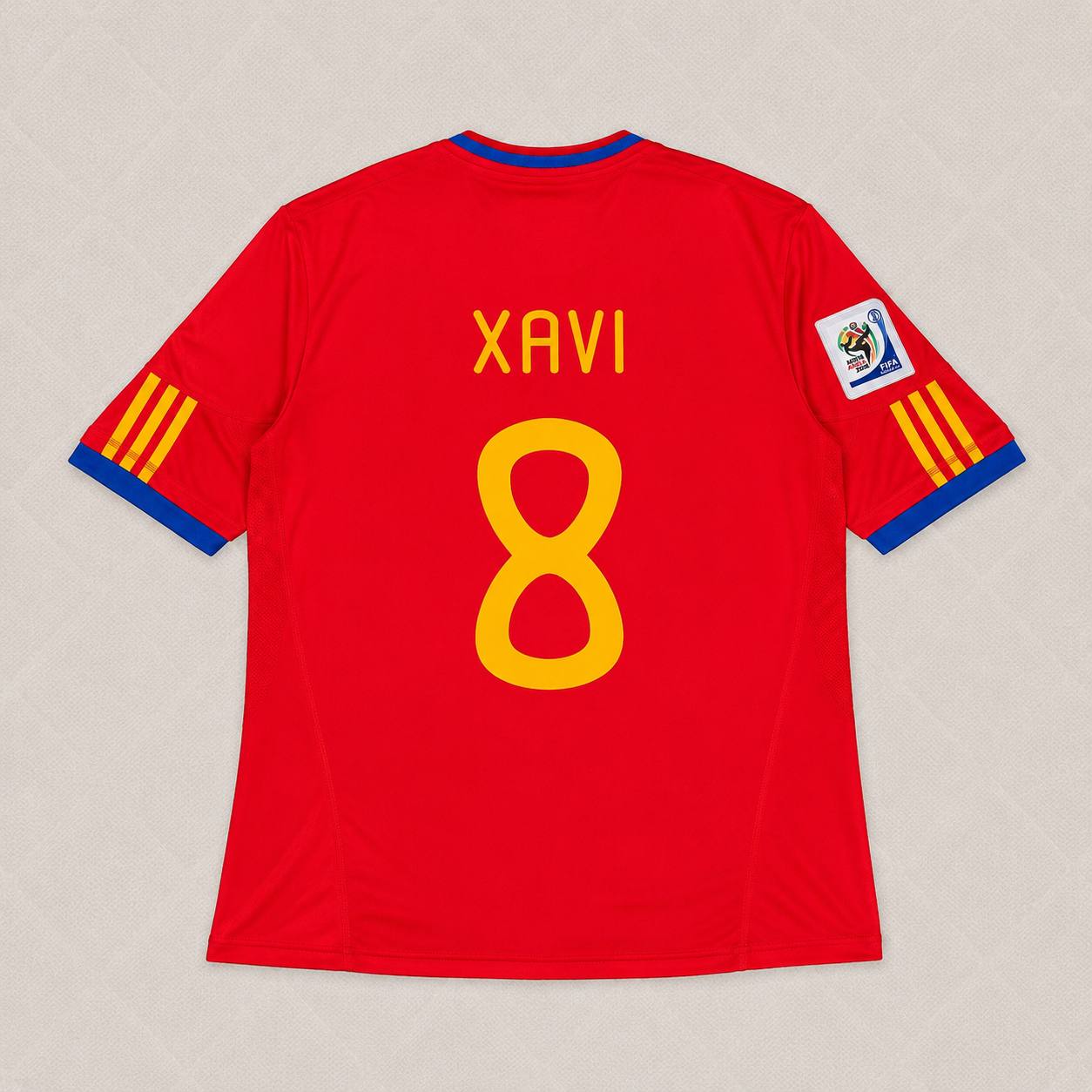Xavi Hernandez 8 – Spain 2010 World Cup Retro Kit Jersey – | Trikot | Maillot Soccer Shirt