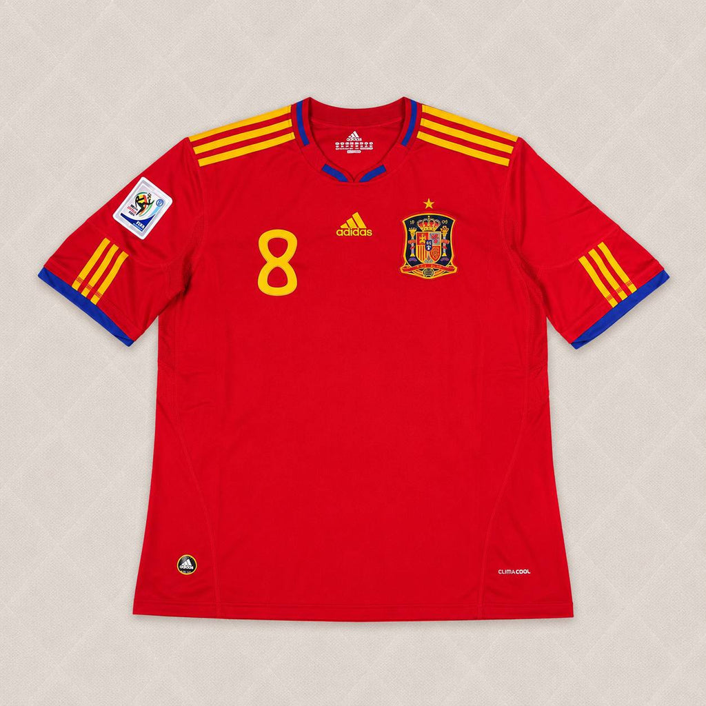 Xavi Hernandez 8 – Spain 2010 World Cup Retro Kit Jersey – | Trikot | Maillot Soccer Shirt