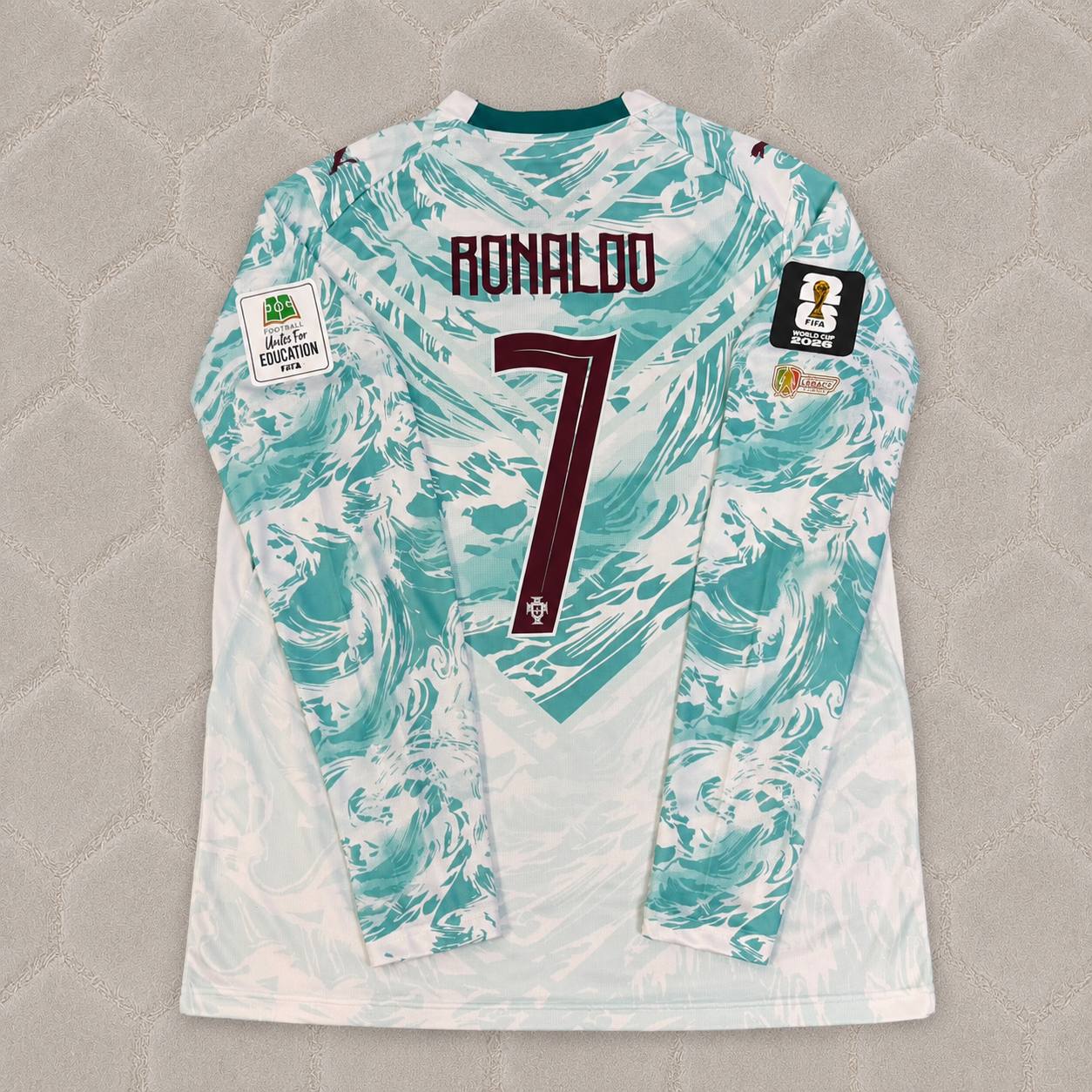 Cristiano Ronaldo Portugal 2026 World Cup Away Special Legacy Patch Long Sleeve Football Jersey