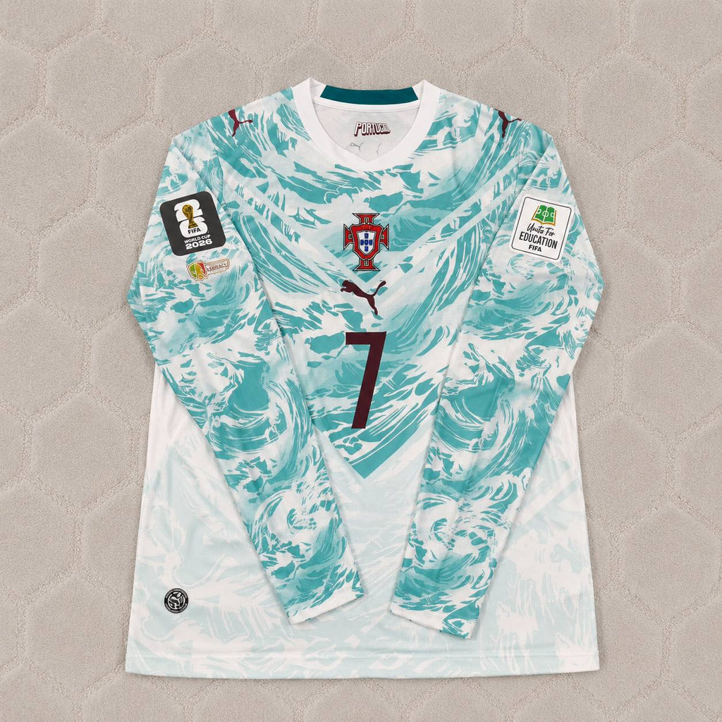 Cristiano Ronaldo Portugal 2026 World Cup Away Special Legacy Patch Long Sleeve Football Jersey