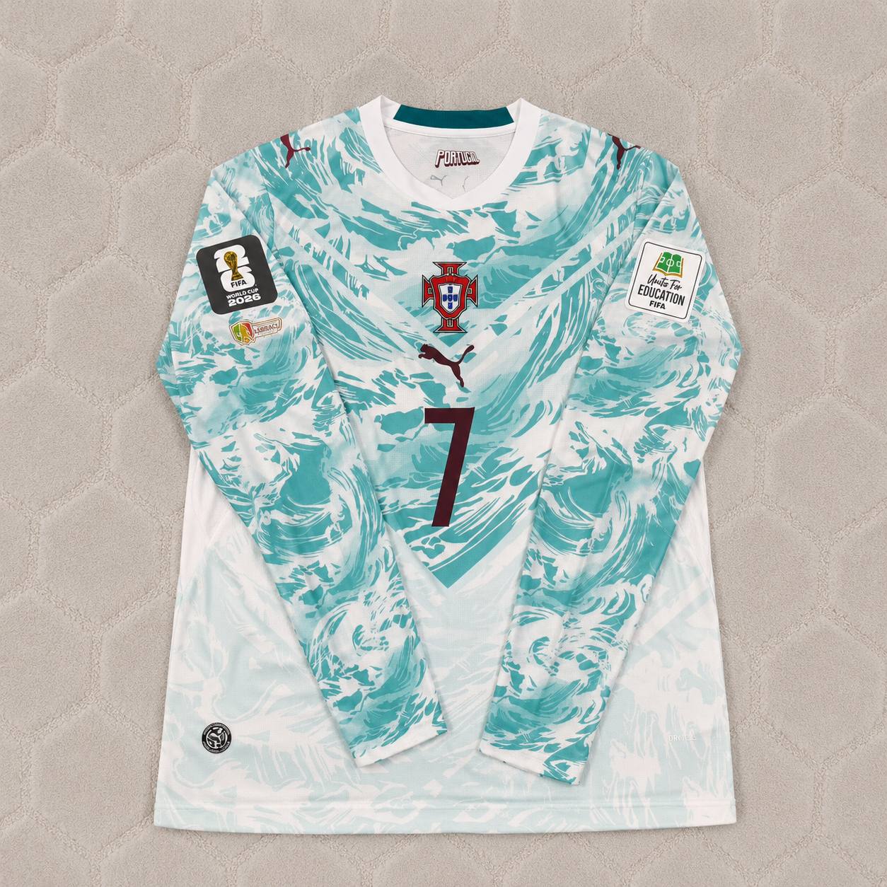 Cristiano Ronaldo Portugal 2026 World Cup Away Special Legacy Patch Long Sleeve Football Jersey