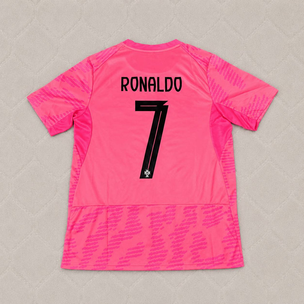 Cristiano Ronaldo Portugal 2026 World Cup Pink Football Jersey GOALKEEPER