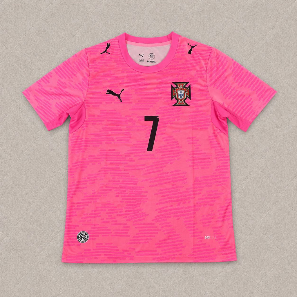 Cristiano Ronaldo Portugal 2026 World Cup Pink Football Jersey GOALKEEPER