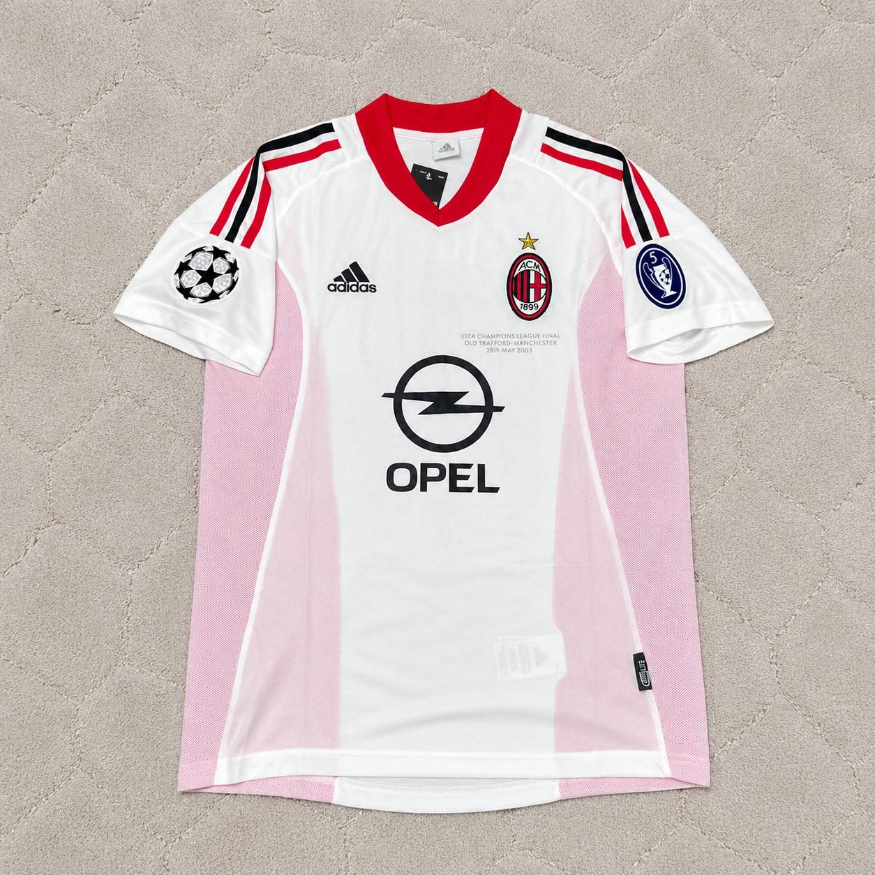 Andrea Pirlo AC Milan 2003 Champions League Final White Retro Football Jersey