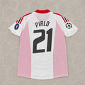 Andrea Pirlo AC Milan 2003 Champions League Final White Retro Football Jersey