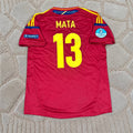 Juan Manuel Mata Spain EURO 2012 Final Retro Football Jersey Kit