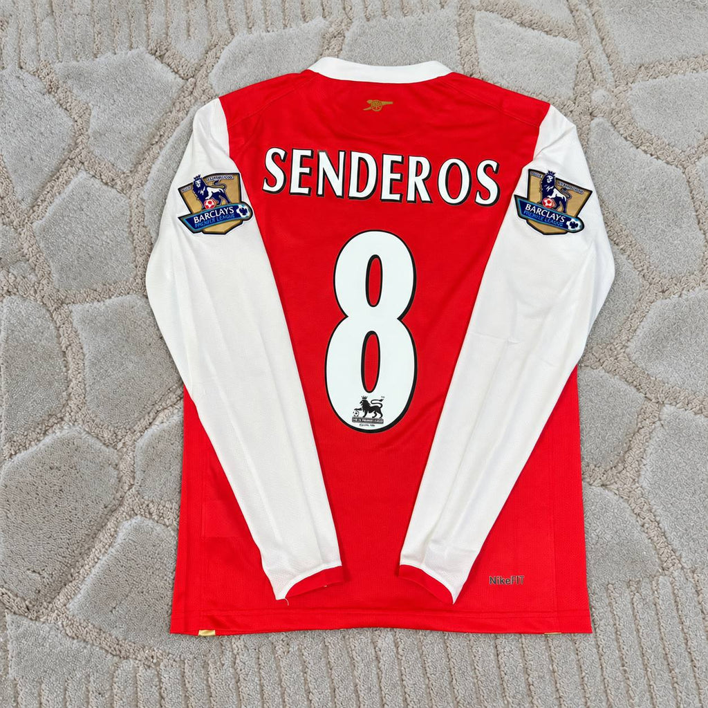 Philippe Senderos #8 Arsenal 2006 2007 Home Long Sleeve Retro Jersey
