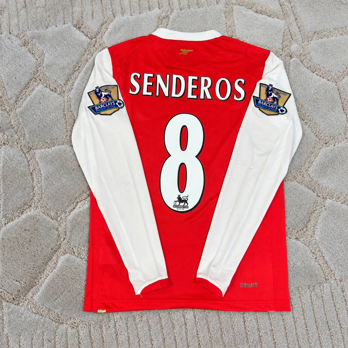 Philippe Senderos #8 Arsenal 2006 2007 Home Long Sleeve Retro Jersey