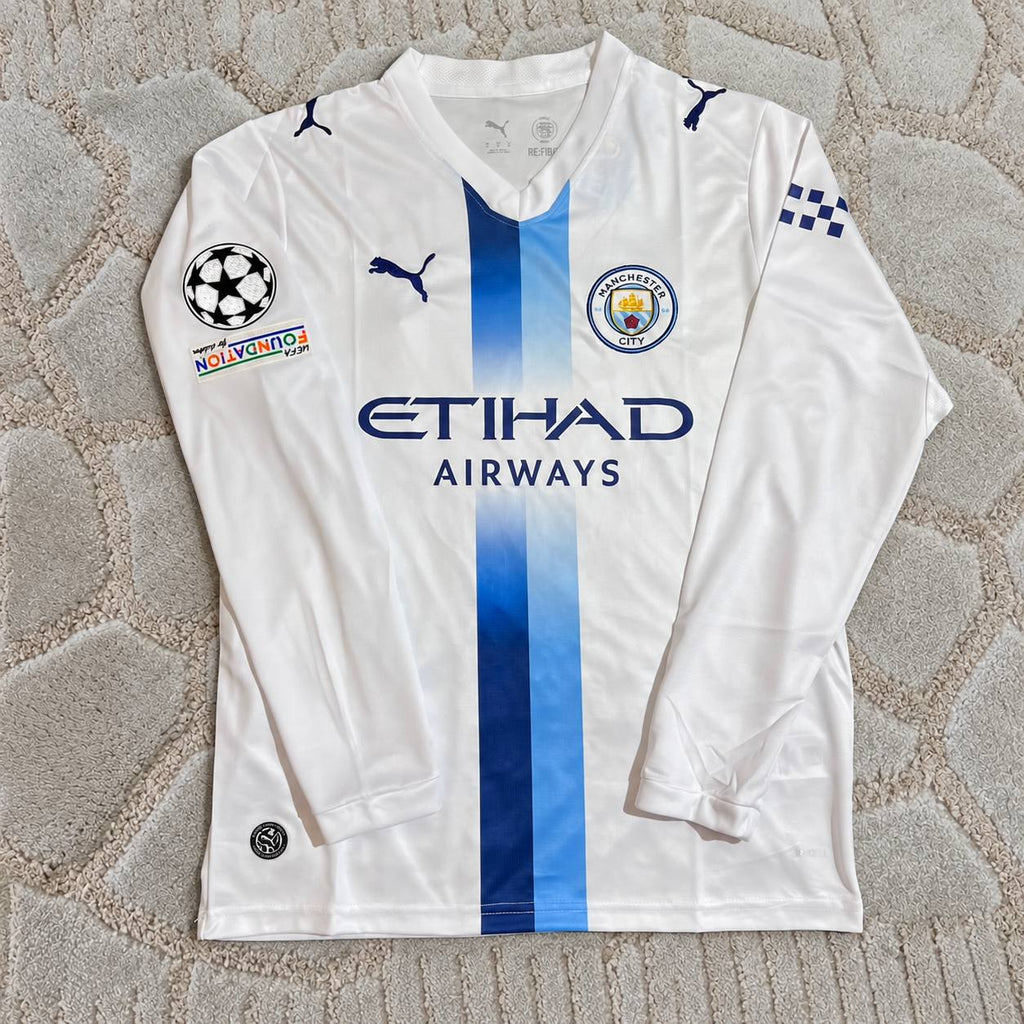 Erling Haaland #9 Manchester City 2026-27 Third New Season Long Sleeve Champions League Patch Jersey Trikot Maillot Soccer Shirt