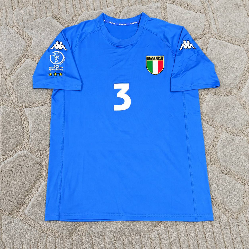 Paolo Maldini #3 Italy 2002 World Cup Home Retro Jersey