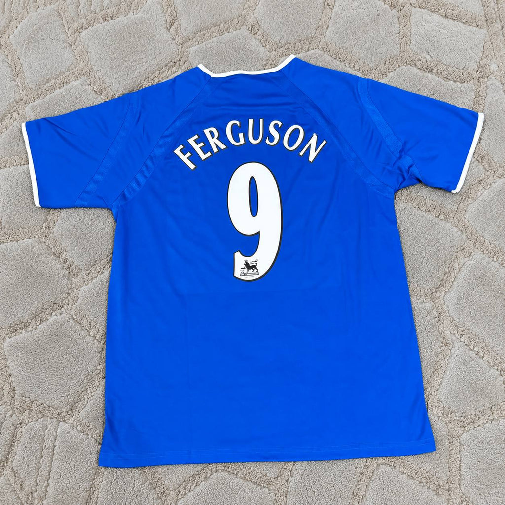 Duncan Ferguson #9 Everton Fc Blue Retro Football Jersey