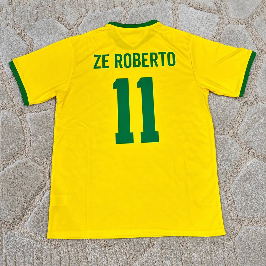 Ze Roberto Brazil Retro Home Football Jersey Trikot Maillot