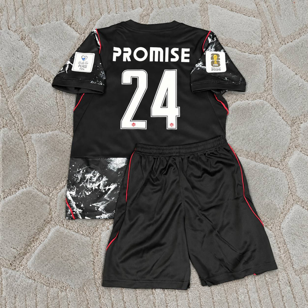 Promise David Canada 2026 World Cup Black Kids Football Jersey
