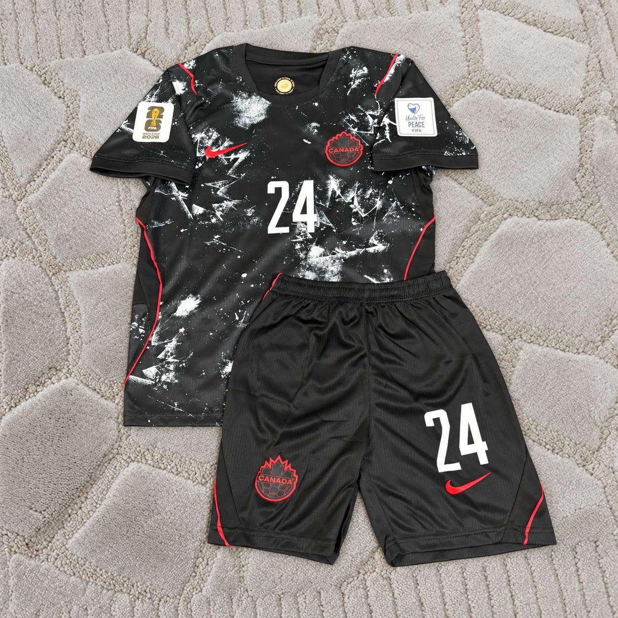 Promise David Canada 2026 World Cup Black Kids Football Jersey