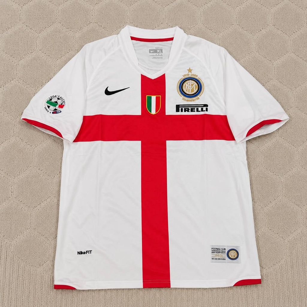Zlatan Ibrahimović # 8Inter 2007- 2008 Season Away White Red Retro Jersey Trikot Maillot Maglia Soccer Shirt