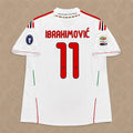 Zlatan Ibrahimović #11 Milan 2011-2012 White Away Retro Football Jersey