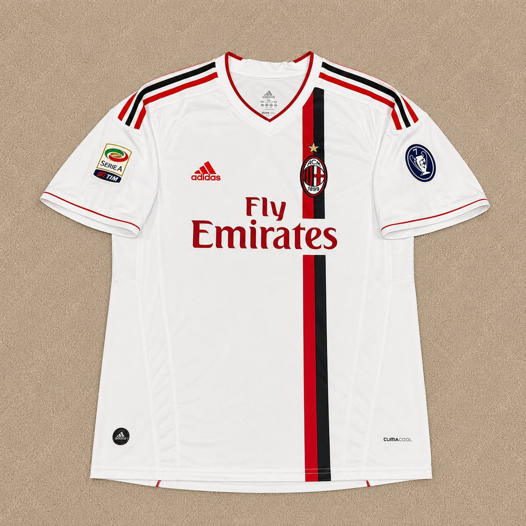 Zlatan Ibrahimović #11 Milan 2011-2012 White Away Retro Football Jersey
