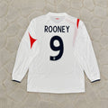 Wayne Rooney #9 England World Cup 2006  Home Long Sleeve Retro Jersey