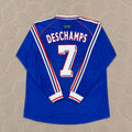 Didier Deschamps France 1998 World Cup Retro Long Sleeve Football Jersey Maillot Trikot Soccer Shirt