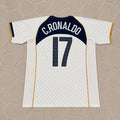 Cristiano Ronaldo 17 Portugal EURO 2004 Retro White Away Soccer Kit Jersey Trikot Soccer Shirt