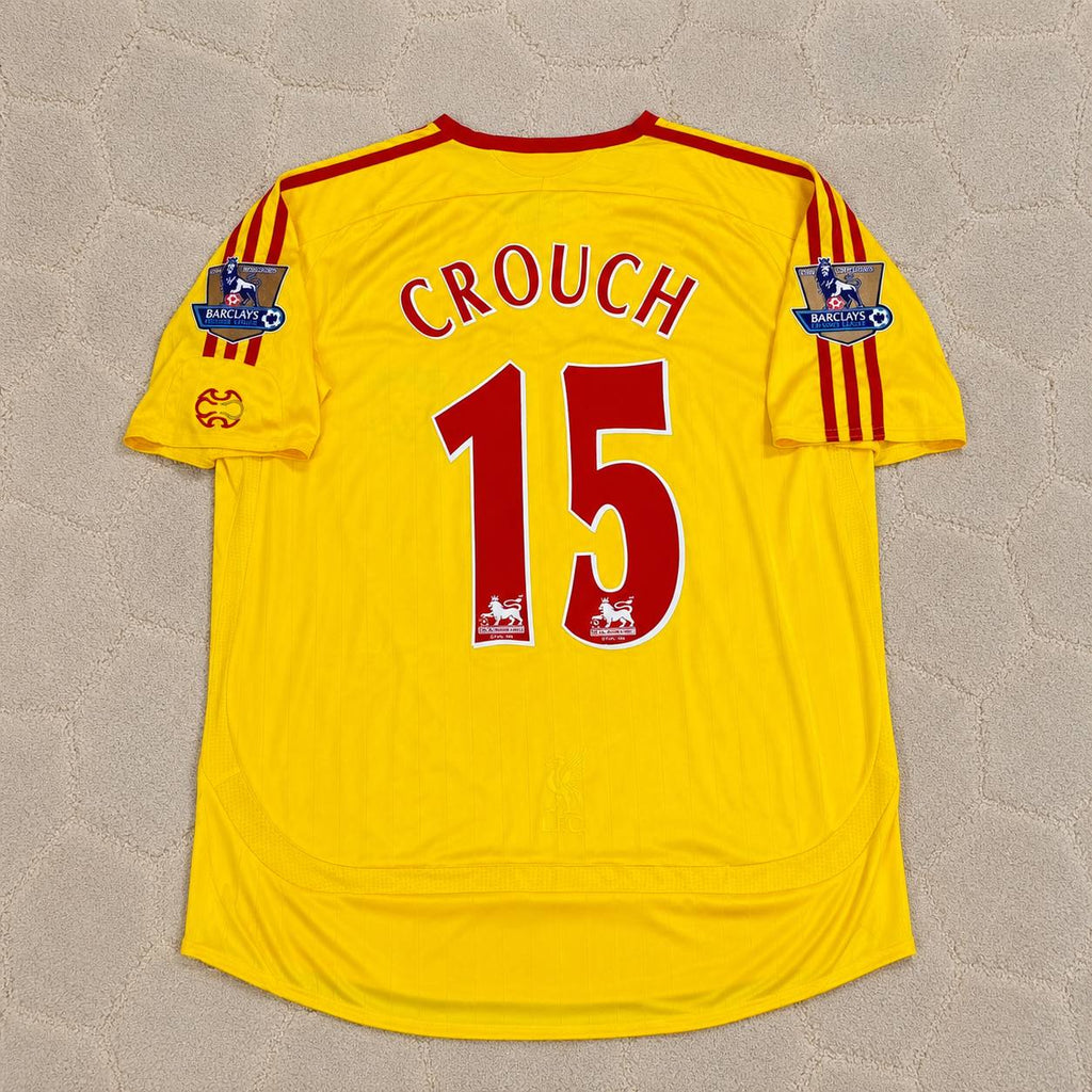 Peter Crouch Liverpool 2006/2007 Yellow Retro Football Jersey Kit