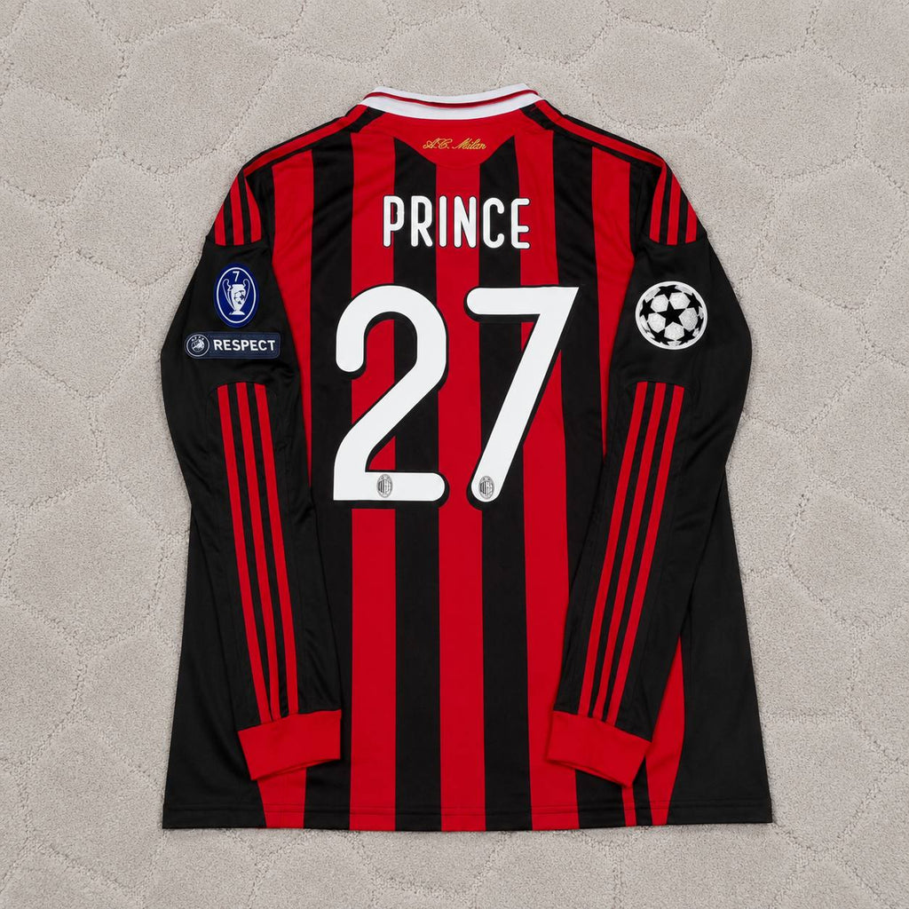 Kevin-Prince Boateng Milan 2009 2011 Retro Long Sleeve Jersey Maillot Trikot Maglia