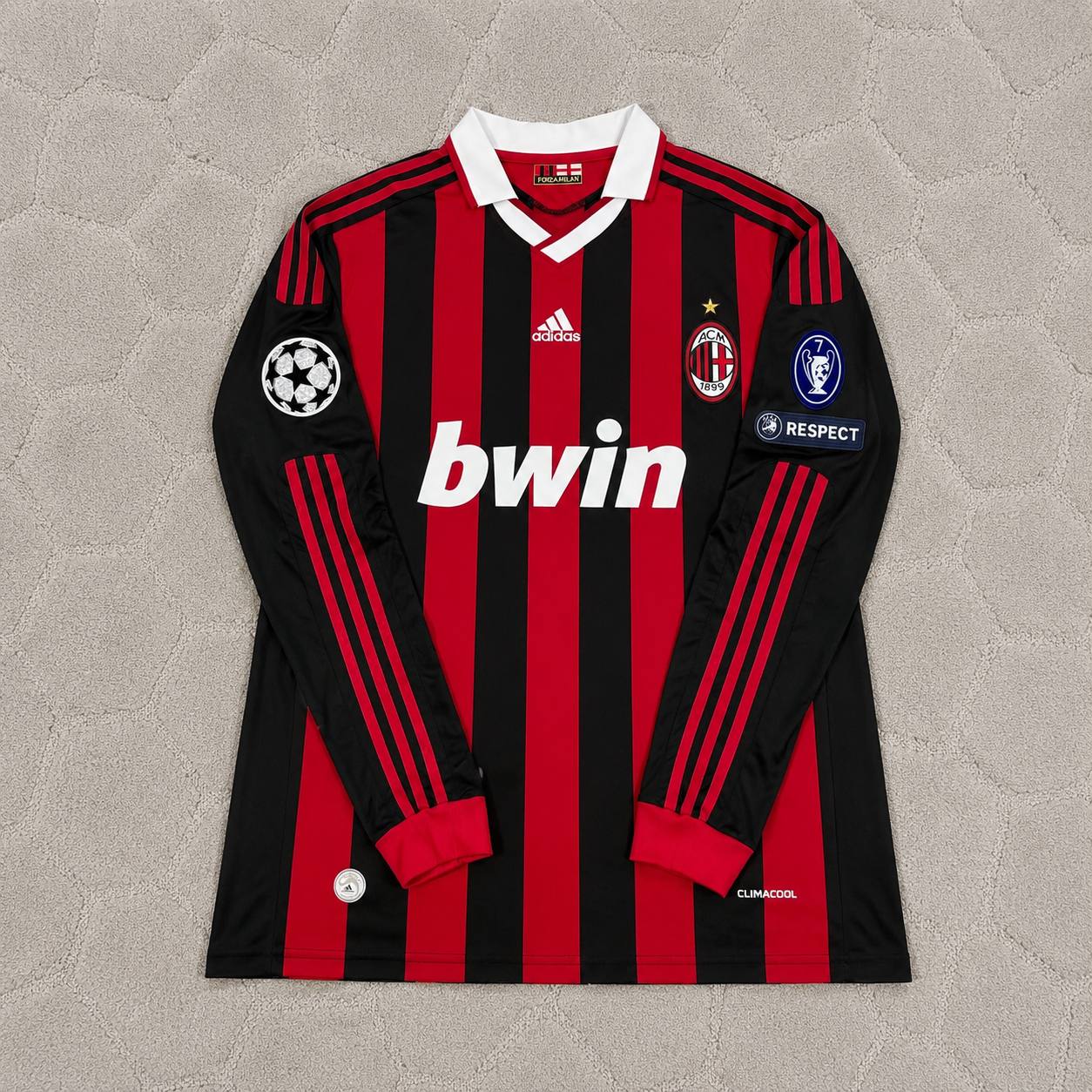 Kevin-Prince Boateng Milan 2009 2011 Retro Long Sleeve Jersey Maillot Trikot Maglia