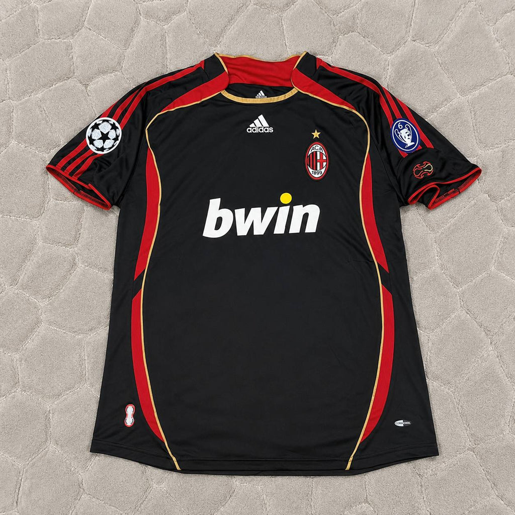 Cafu AC Milan 2006-2007 Black Retro Soccer Kit Jersey