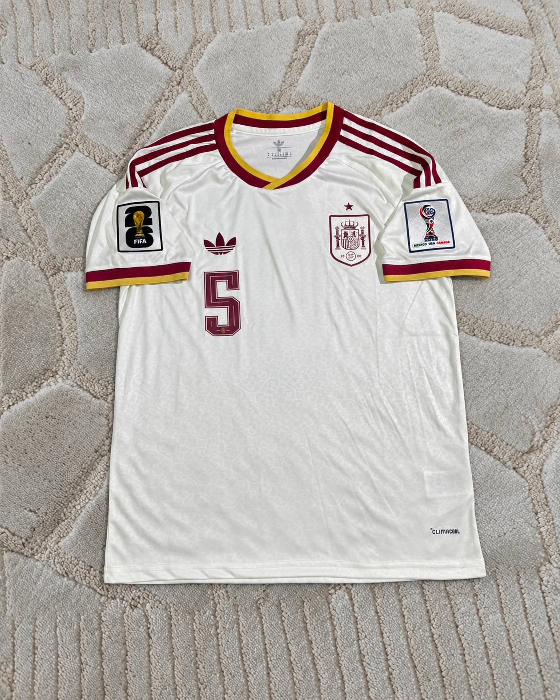 Marcos Llorente #5 Spain 2026 World Cup Beige Away Football Jersey