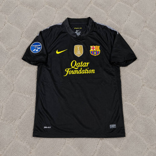 Andres Iniesta Black Barcelona 2011/12 Retro Kit Shirt Jersey Trikot Maglia