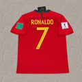 Cristiano Ronaldo Portugal 2018 World Cup Red Retro Football Jersey