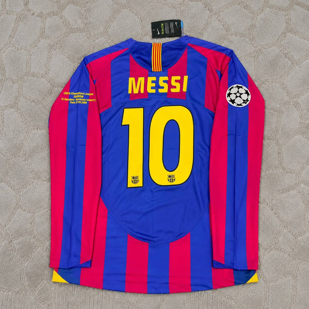 Lionel Messi Barcelona Retro Long Sleeve Football Jersey