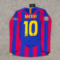 Lionel Messi Barcelona Retro Long Sleeve Football Jersey